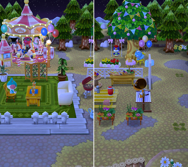 The central camping ground area.